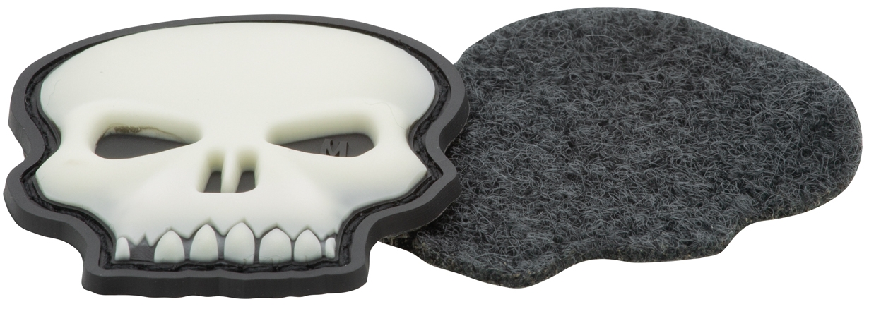 Maxpedition Rubber Patch HI RELIEF SKULL Glow